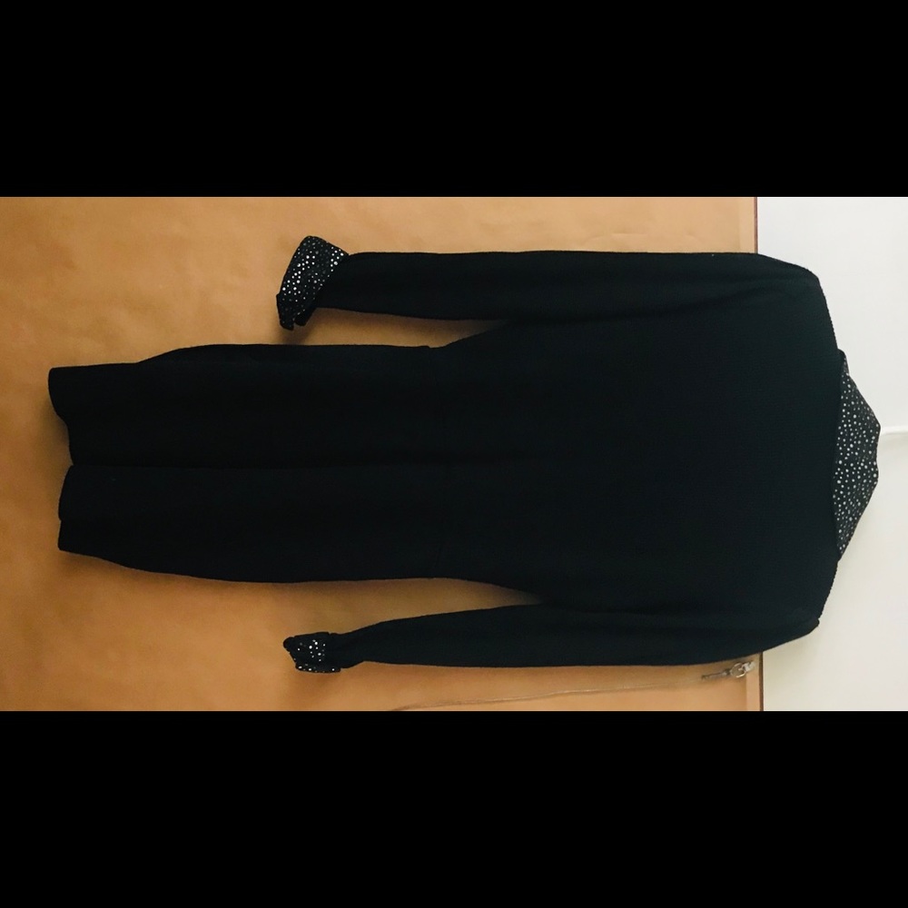 Vintage St John Knit Black Dress Sequins sz 6 USA Original Owner Holiday Dress - Picture 5 of 16
